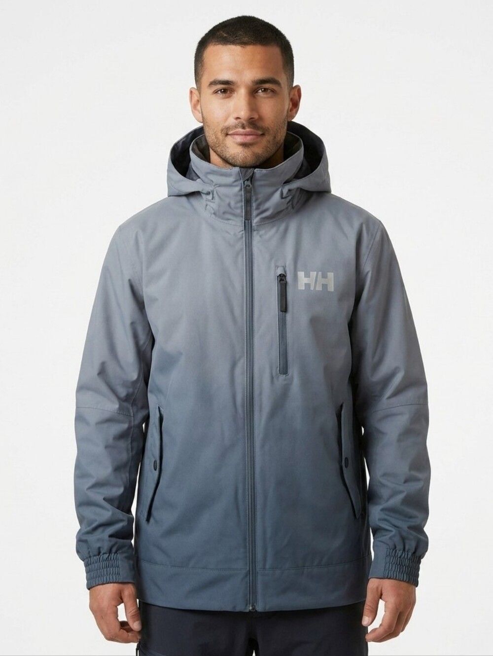 Helly Hansen Men's Dark Blue Waterproof Hooded Raincoat